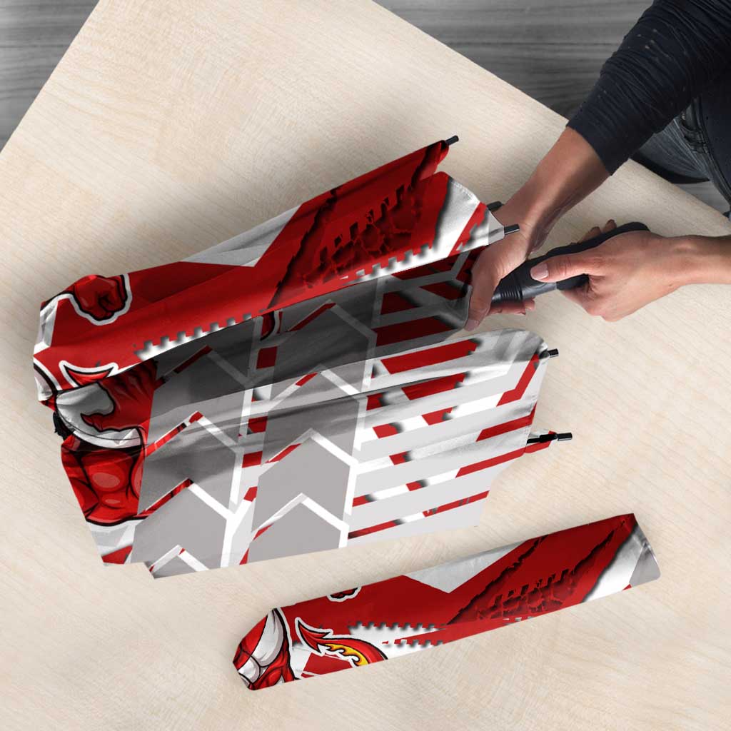 St George Illawarra Dragons Rugby Umbrella Fierce Mascot Geometric Tribal Art