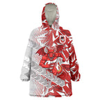 St George Illawarra Dragons Rugby Wearable Blanket Hoodie Fierce Mascot Geometric Tribal Art