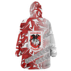 St George Illawarra Dragons Rugby Wearable Blanket Hoodie Fierce Mascot Geometric Tribal Art