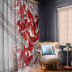 St George Illawarra Dragons Rugby Window Curtain Fierce Mascot Geometric Tribal Art