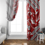 St George Illawarra Dragons Rugby Window Curtain Fierce Mascot Geometric Tribal Art