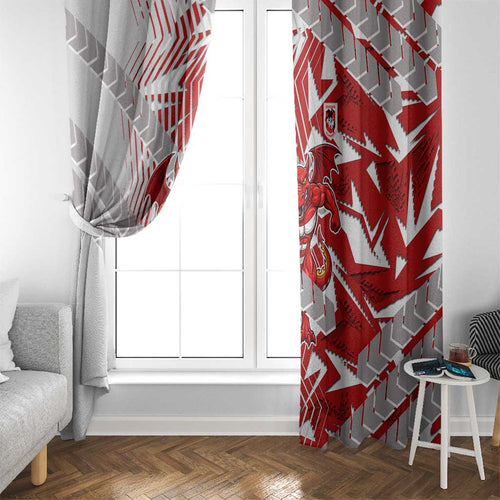St George Illawarra Dragons Rugby Window Curtain Fierce Mascot Geometric Tribal Art