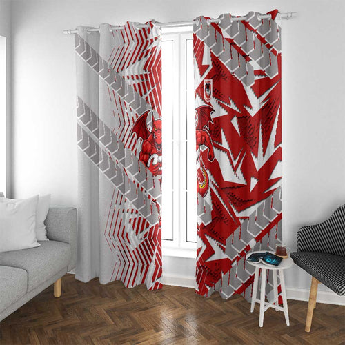 St George Illawarra Dragons Rugby Window Curtain Fierce Mascot Geometric Tribal Art