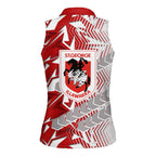 St George Illawarra Dragons Rugby Women Sleeveless Polo Shirt Fierce Mascot Geometric Tribal Art