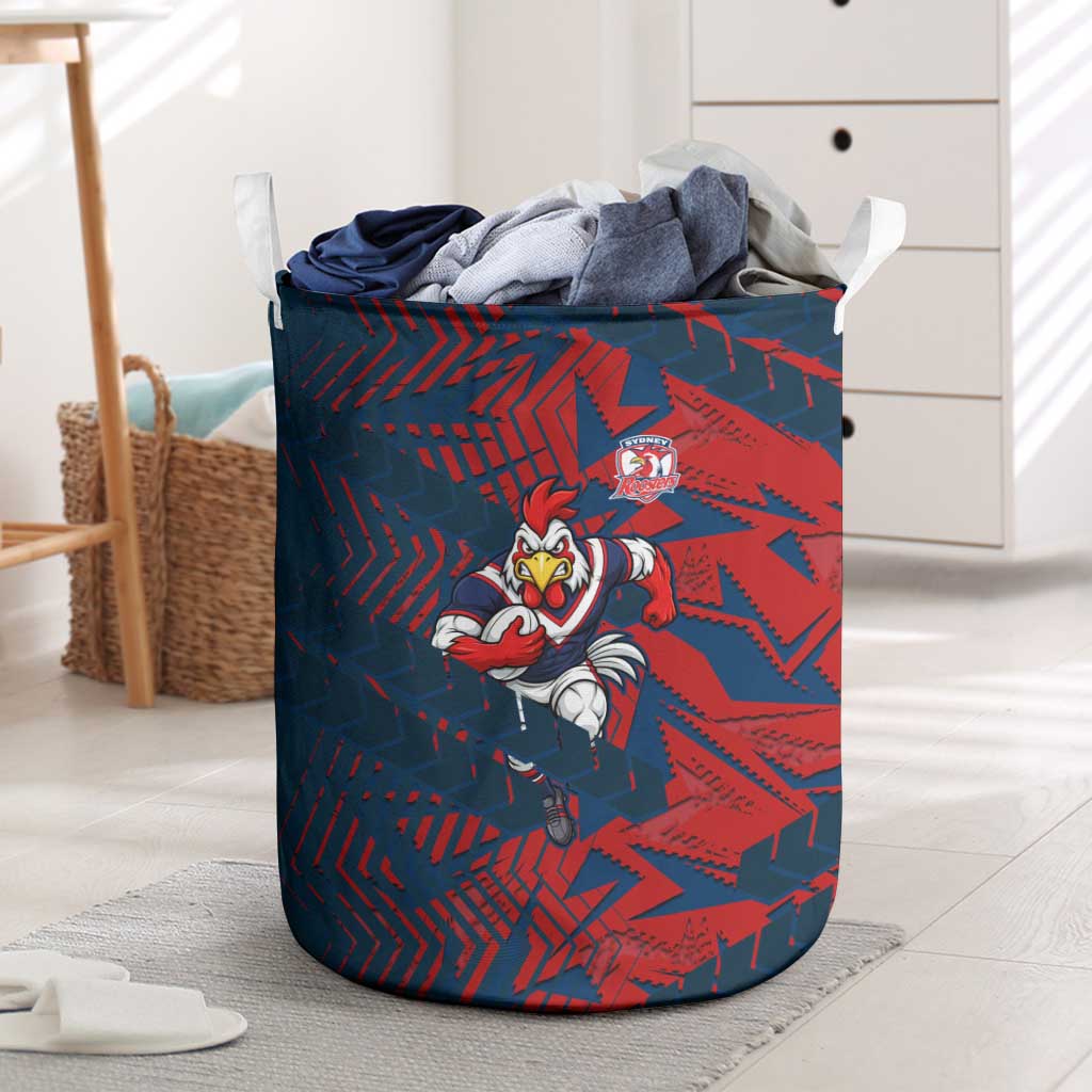 Sydney Roosters Rugby Laundry Basket Fierce Mascot Geometric Tribal Art