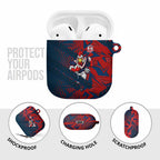 Sydney Roosters Rugby AirPods Case Fierce Mascot Geometric Tribal Art