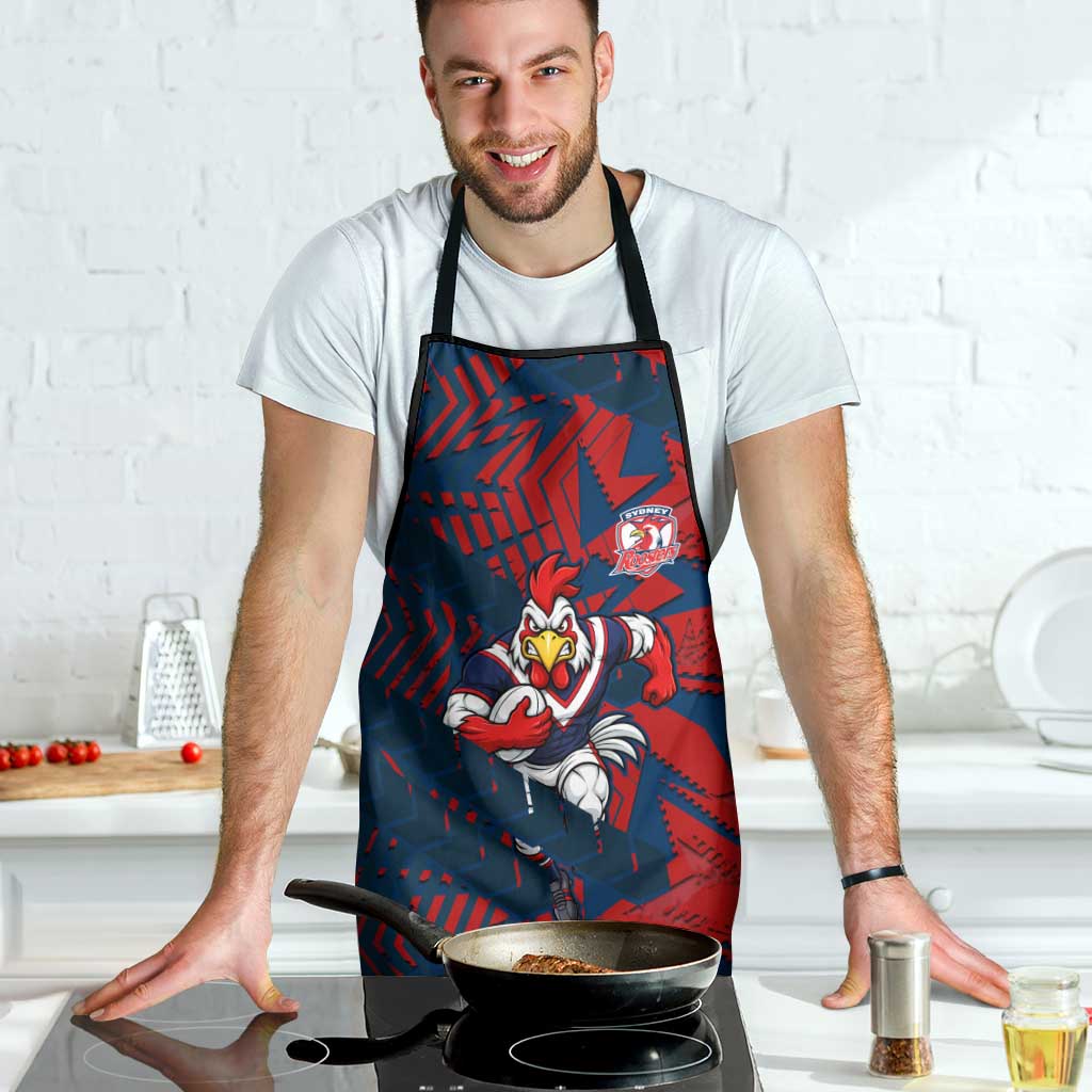 Sydney Roosters Rugby Apron Fierce Mascot Geometric Tribal Art