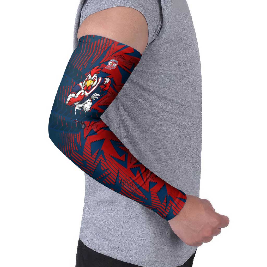 Sydney Roosters Rugby Arm Sleeves Fierce Mascot Geometric Tribal Art