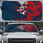 Sydney Roosters Rugby Auto Sun Shade Fierce Mascot Geometric Tribal Art