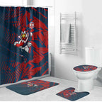 Sydney Roosters Rugby Bathroom Set Fierce Mascot Geometric Tribal Art