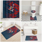 Sydney Roosters Rugby Bathroom Set Fierce Mascot Geometric Tribal Art