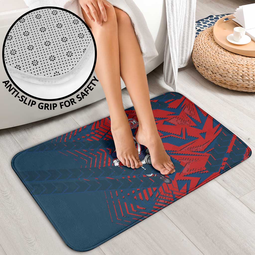Sydney Roosters Rugby Bathroom Set Fierce Mascot Geometric Tribal Art
