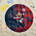 Sydney Roosters Rugby Beach Blanket Fierce Mascot Geometric Tribal Art