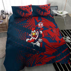 Sydney Roosters Rugby Bedding Set Fierce Mascot Geometric Tribal Art