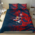 Sydney Roosters Rugby Bedding Set Fierce Mascot Geometric Tribal Art