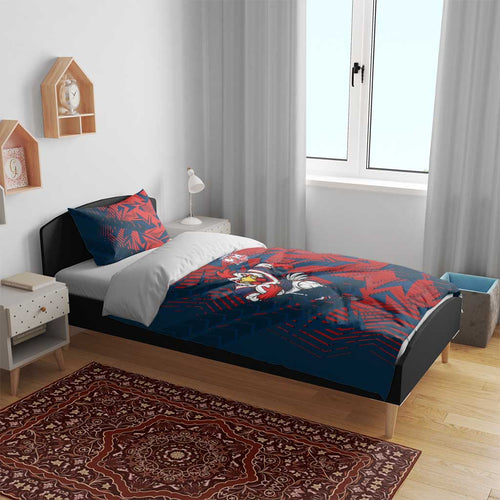 Sydney Roosters Rugby Bedding Set Fierce Mascot Geometric Tribal Art