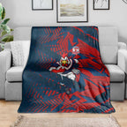 Sydney Roosters Rugby Blanket Fierce Mascot Geometric Tribal Art