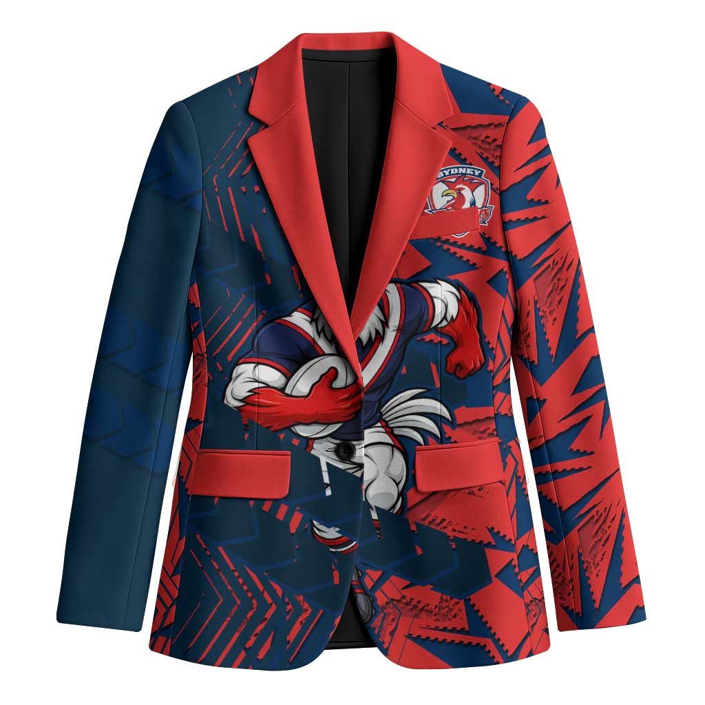 Sydney Roosters Rugby Blazer Fierce Mascot Geometric Tribal Art