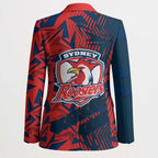 Sydney Roosters Rugby Blazer Fierce Mascot Geometric Tribal Art