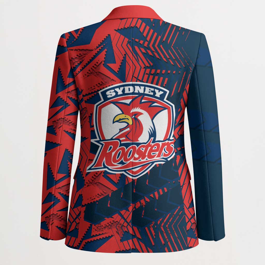 Sydney Roosters Rugby Blazer Fierce Mascot Geometric Tribal Art