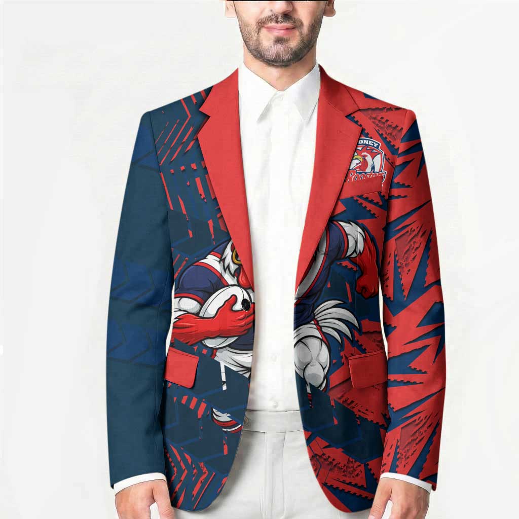 Sydney Roosters Rugby Blazer Fierce Mascot Geometric Tribal Art