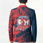 Sydney Roosters Rugby Blazer Fierce Mascot Geometric Tribal Art