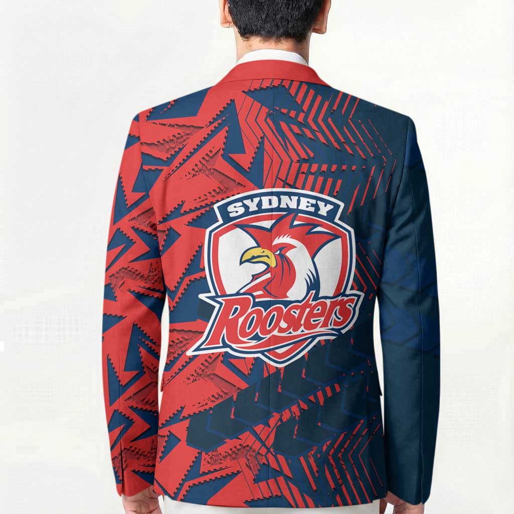 Sydney Roosters Rugby Blazer Fierce Mascot Geometric Tribal Art