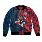 Sydney Roosters Rugby Bomber Jacket Fierce Mascot Geometric Tribal Art