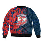 Sydney Roosters Rugby Bomber Jacket Fierce Mascot Geometric Tribal Art