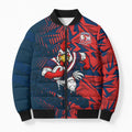 Sydney Roosters Rugby Bomber Puffer Jacket Fierce Mascot Geometric Tribal Art