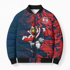 Sydney Roosters Rugby Bomber Puffer Jacket Fierce Mascot Geometric Tribal Art