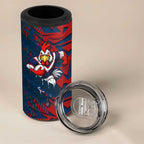 Sydney Roosters Rugby 4 in 1 Can Cooler Tumbler Fierce Mascot Geometric Tribal Art