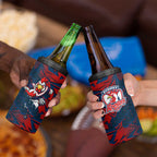 Sydney Roosters Rugby 4 in 1 Can Cooler Tumbler Fierce Mascot Geometric Tribal Art