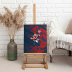 Sydney Roosters Rugby Canvas Wall Art Fierce Mascot Geometric Tribal Art