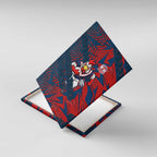 Sydney Roosters Rugby Canvas Wall Art Fierce Mascot Geometric Tribal Art