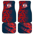 Sydney Roosters Rugby Car Mats Fierce Mascot Geometric Tribal Art