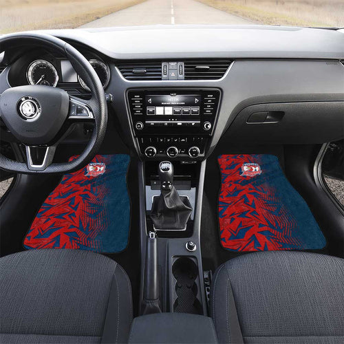 Sydney Roosters Rugby Car Mats Fierce Mascot Geometric Tribal Art