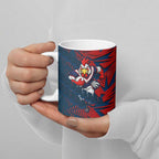 Sydney Roosters Rugby Ceramic Mug Fierce Mascot Geometric Tribal Art