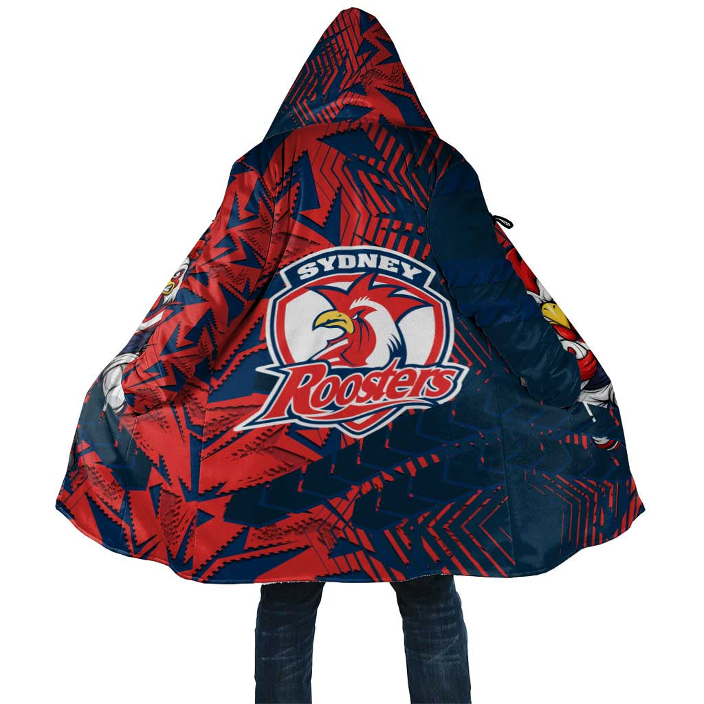 Sydney Roosters Rugby Cloak Fierce Mascot Geometric Tribal Art