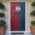 Sydney Roosters Rugby Door Cover Fierce Mascot Geometric Tribal Art