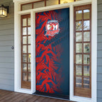 Sydney Roosters Rugby Door Cover Fierce Mascot Geometric Tribal Art