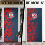 Sydney Roosters Rugby Door Cover Fierce Mascot Geometric Tribal Art