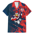 Sydney Roosters Rugby Family Matching Mermaid Dress and Hawaiian Shirt Fierce Mascot Geometric Tribal Art
