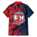 Sydney Roosters Rugby Family Matching Mermaid Dress and Hawaiian Shirt Fierce Mascot Geometric Tribal Art