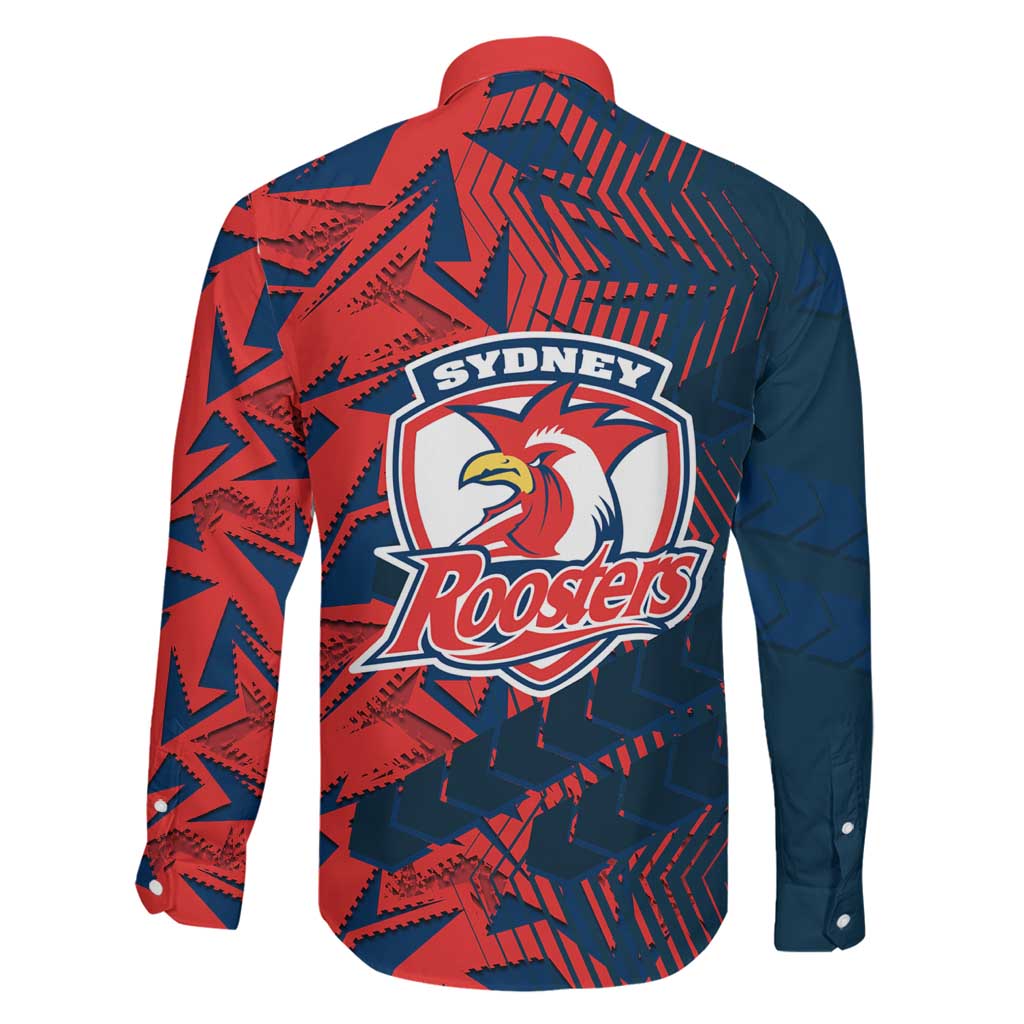 Sydney Roosters Rugby Family Matching Mermaid Dress and Hawaiian Shirt Fierce Mascot Geometric Tribal Art