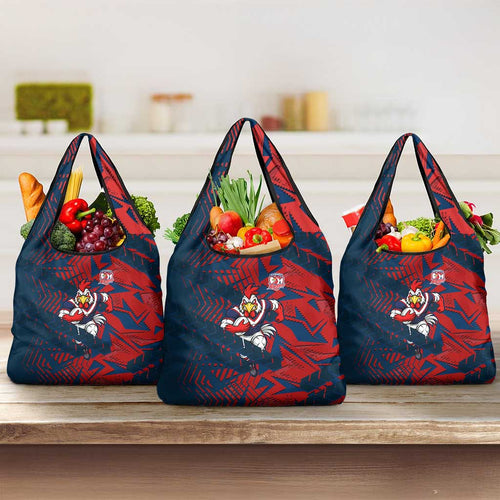 Sydney Roosters Rugby Grocery Bag Fierce Mascot Geometric Tribal Art