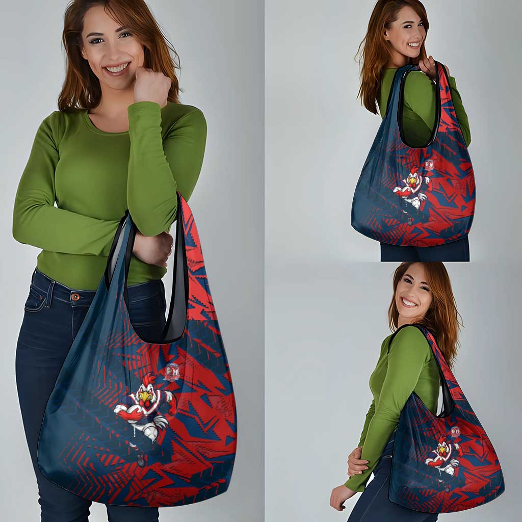 Sydney Roosters Rugby Grocery Bag Fierce Mascot Geometric Tribal Art