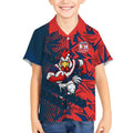 Sydney Roosters Rugby Kid Hawaiian Shirt Fierce Mascot Geometric Tribal Art