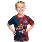 Sydney Roosters Rugby Kid T Shirt Fierce Mascot Geometric Tribal Art