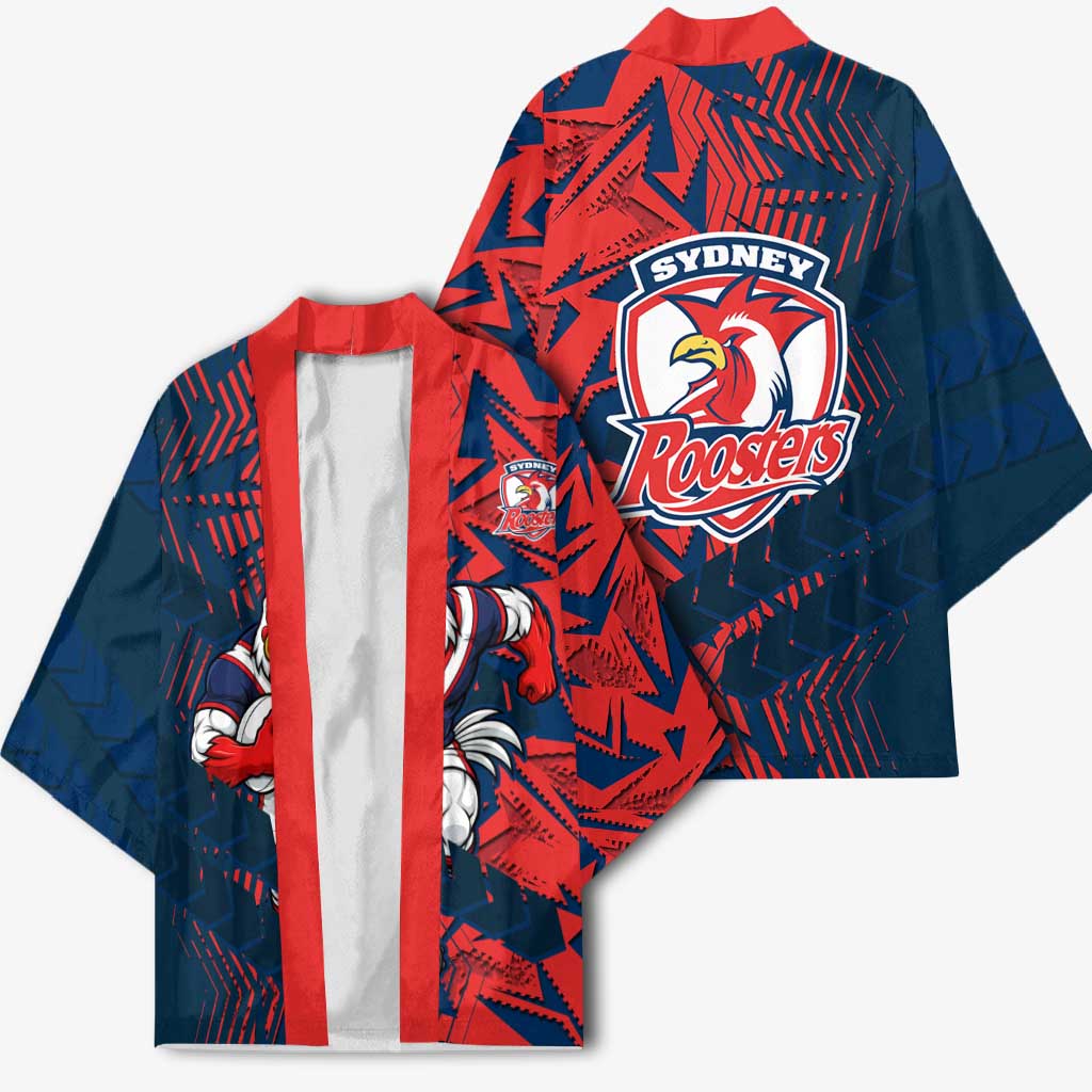 Sydney Roosters Rugby Kimono Fierce Mascot Geometric Tribal Art